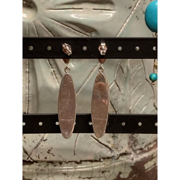 Sterling Silver and Variscite Earrings Dangle SEE FULL DESCRIPTION - Picture 6 of 8